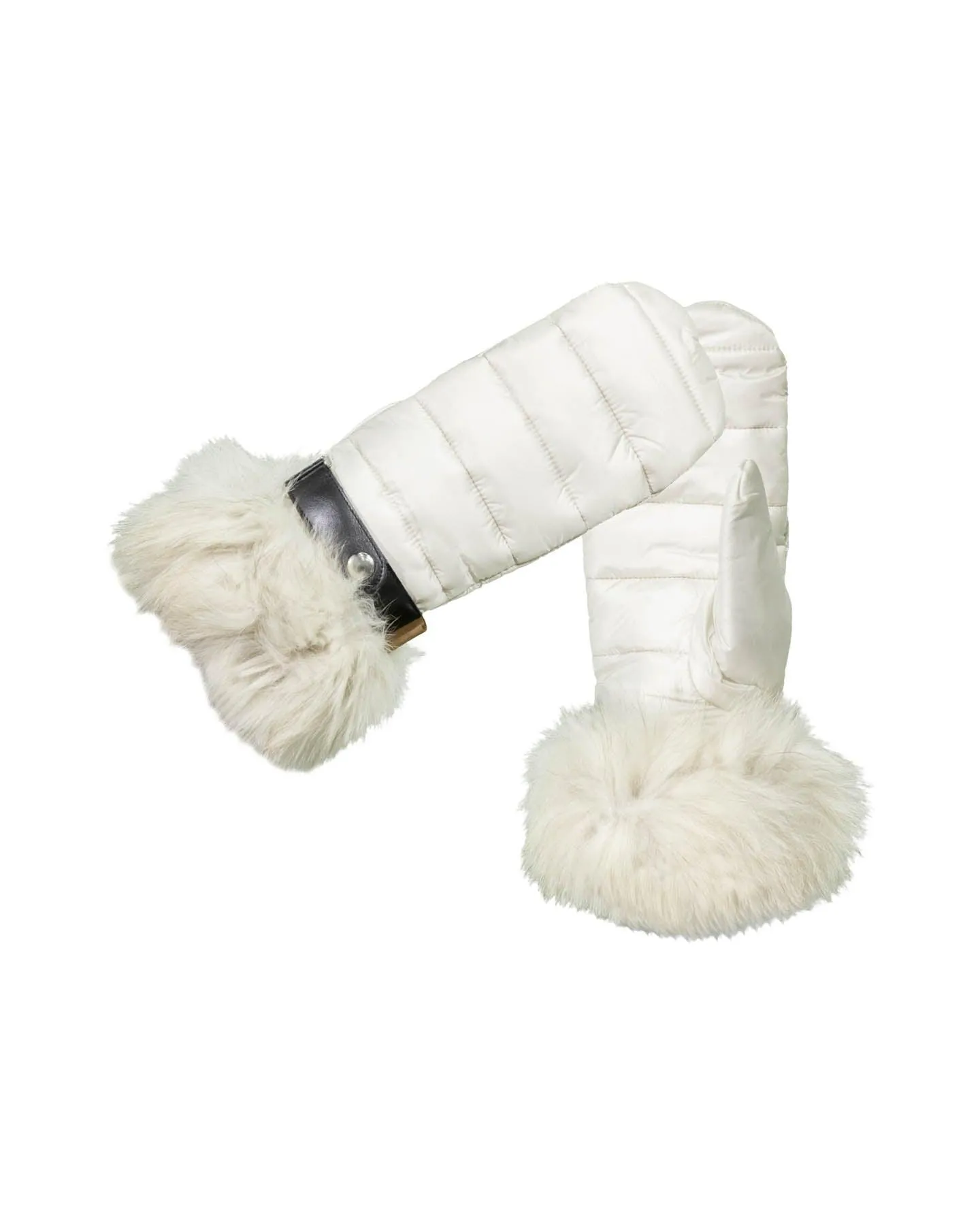 Puffer Mitts Fur Trim