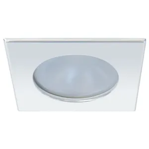 Quick Blake XP Downlight LED -  6W, IP66, Screw Mounted - Square Stainless Bezel, Round Warm White Light