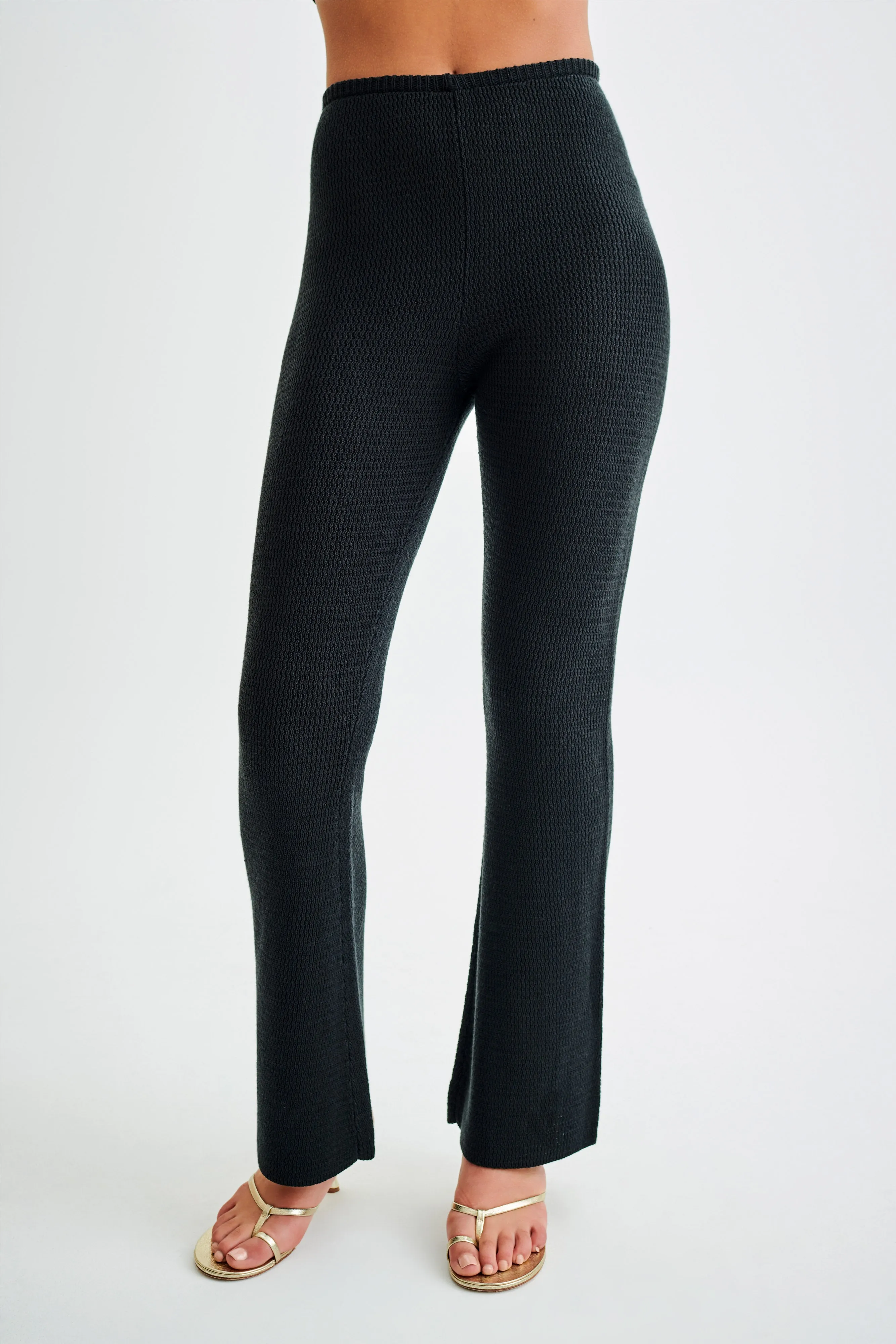 Ridley Straight Leg Knit Pant - Black