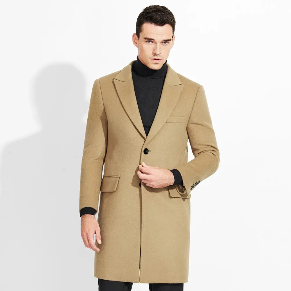 Single Breasted Wool Trench Coat