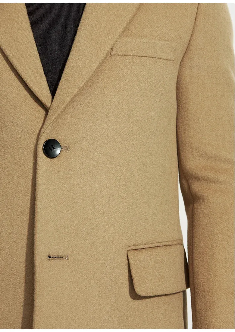 Single Breasted Wool Trench Coat