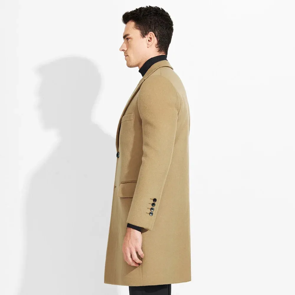 Single Breasted Wool Trench Coat