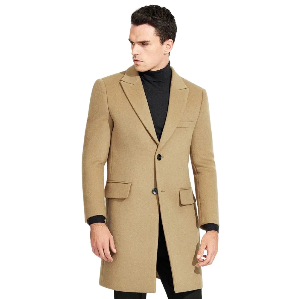 Single Breasted Wool Trench Coat