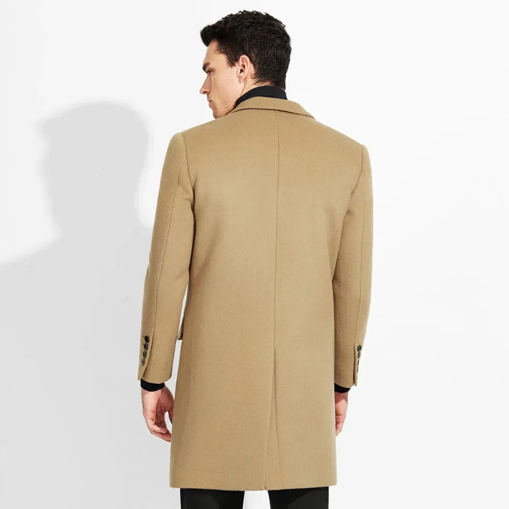 Single Breasted Wool Trench Coat