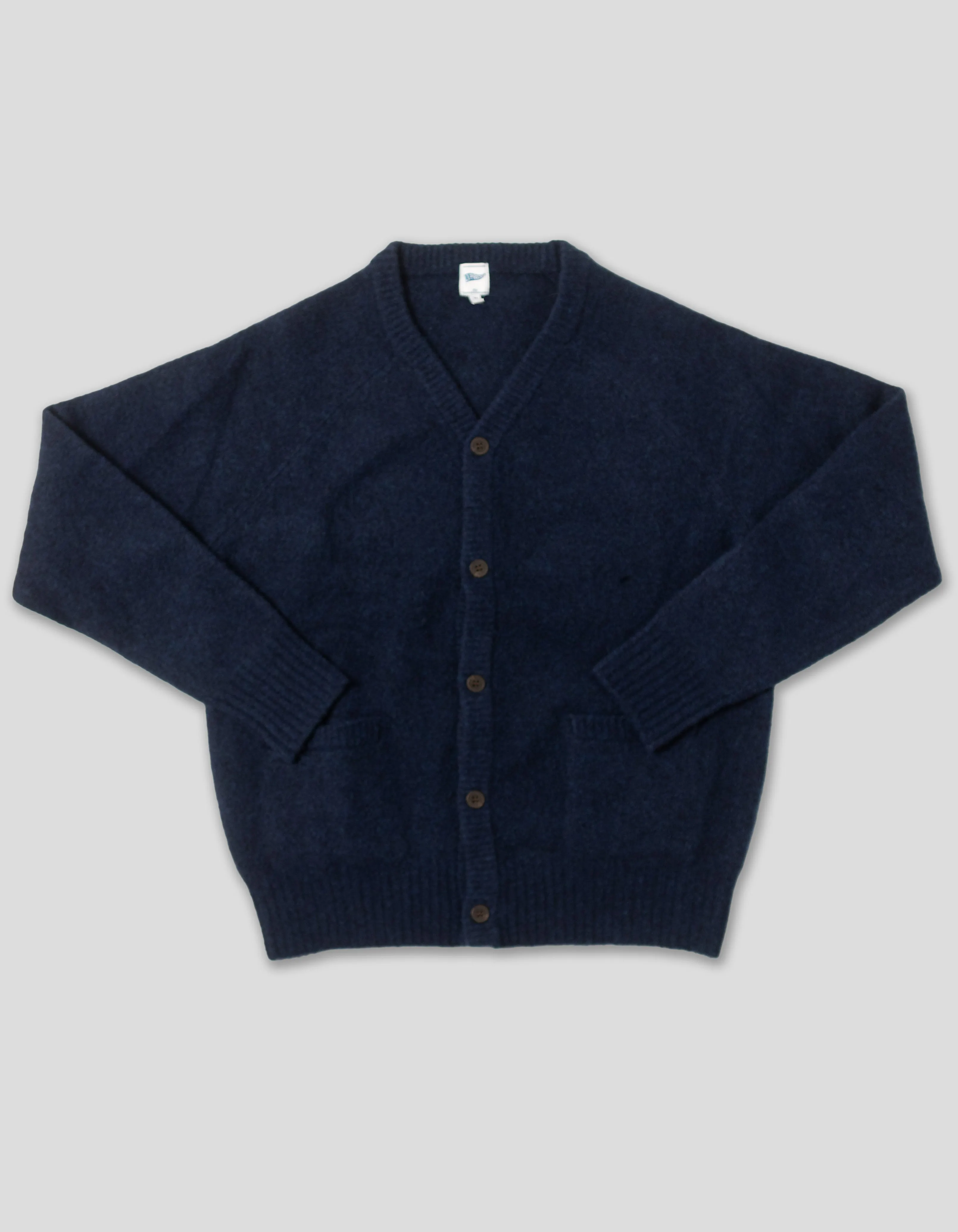 SOLID CARDIGAN SWEATER - NAVY