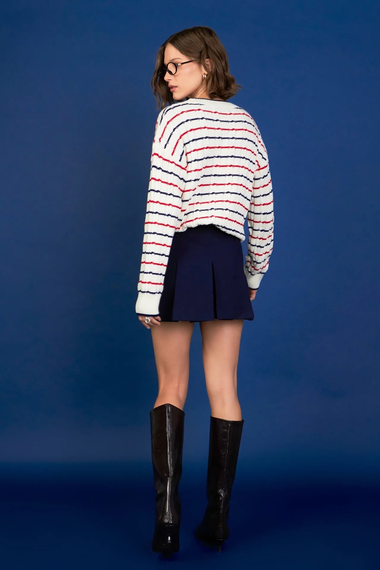 Stripe Cable Knit