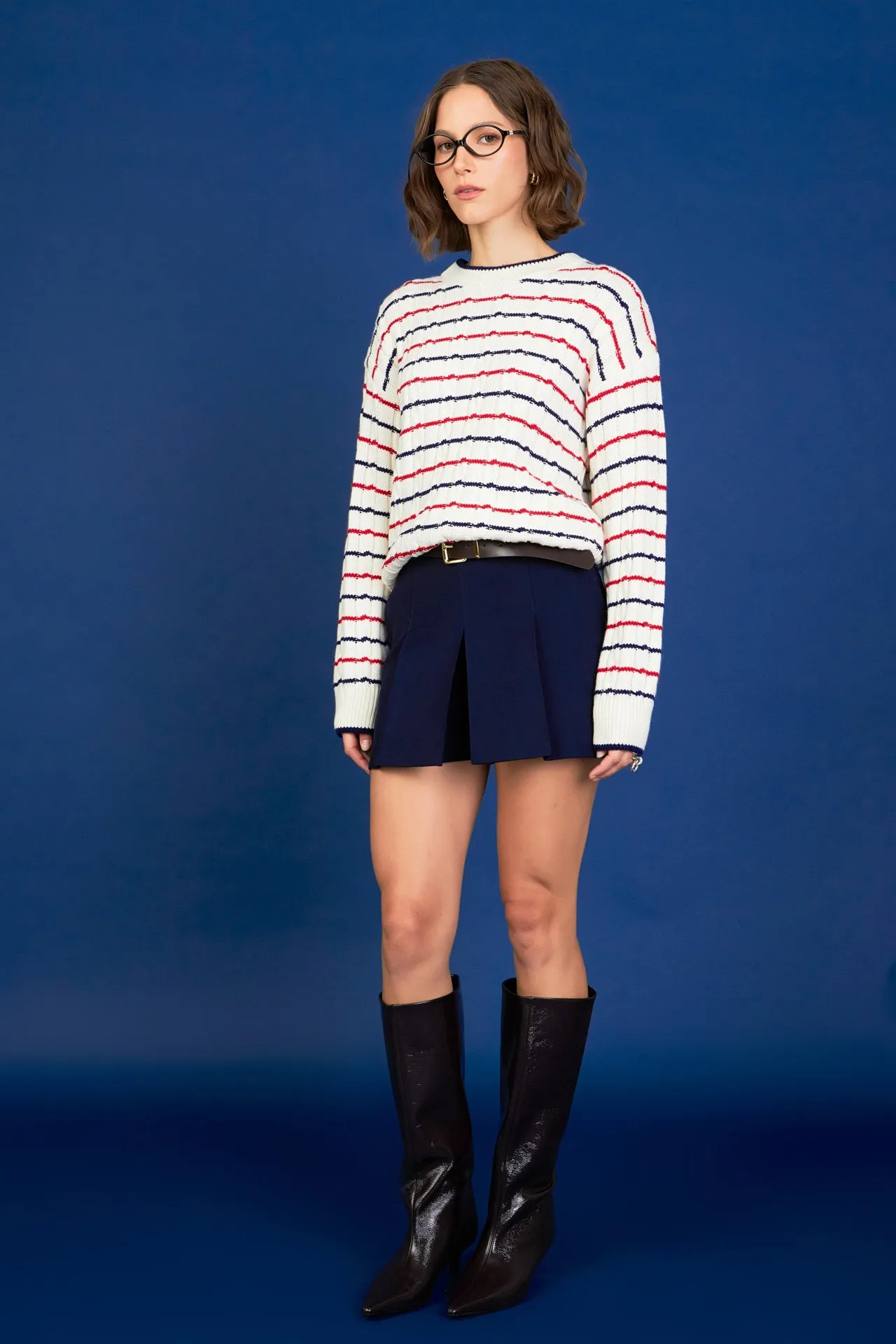 Stripe Cable Knit