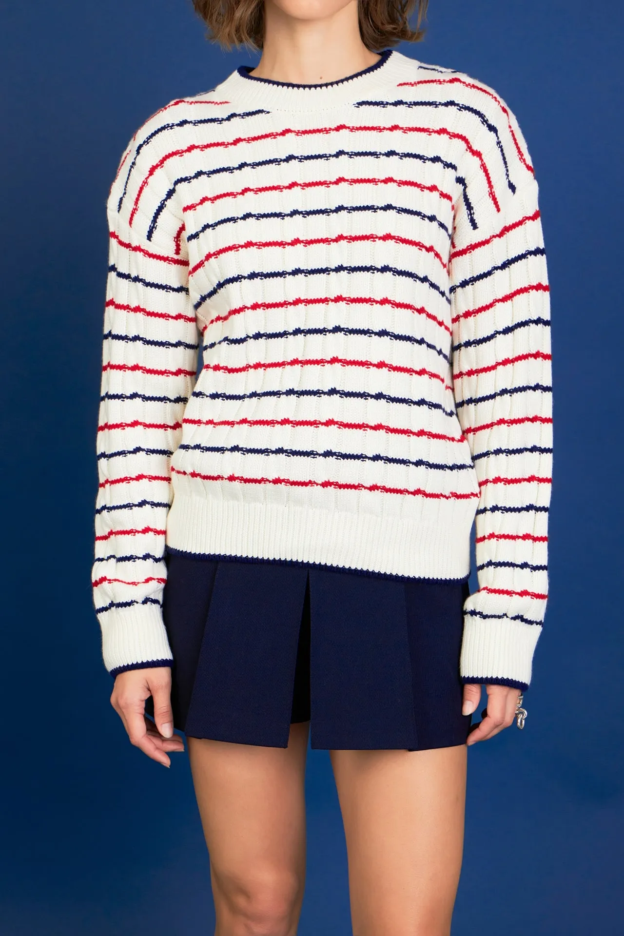 Stripe Cable Knit