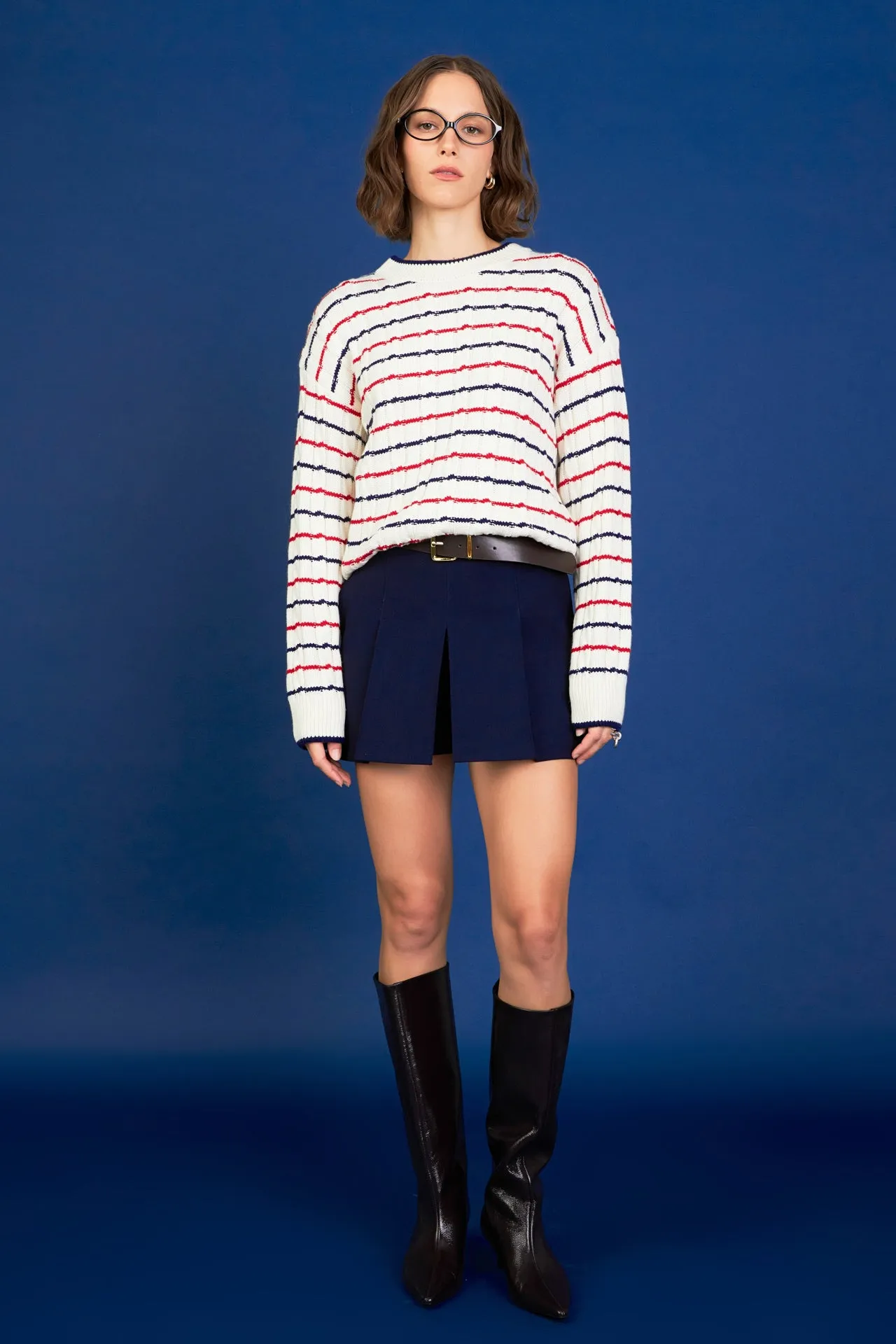 Stripe Cable Knit