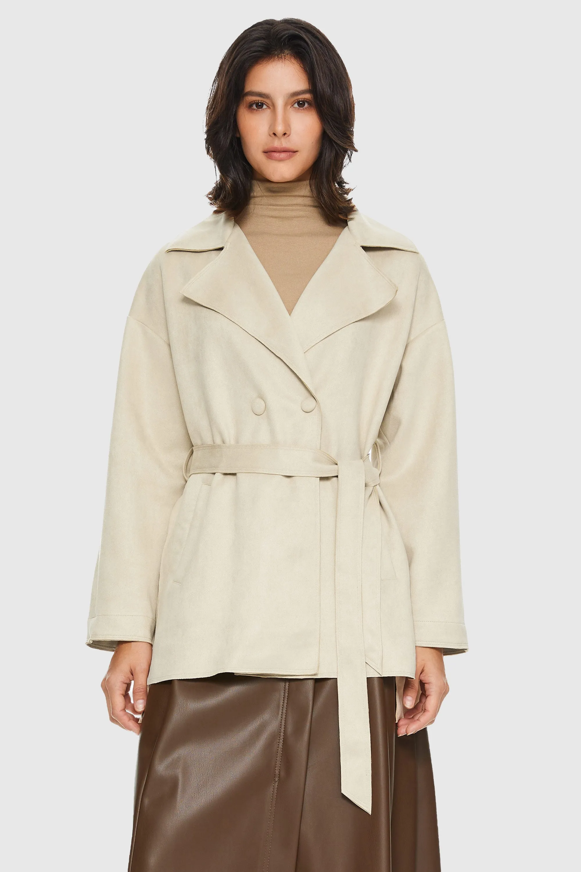 Suede Lightweight Trench