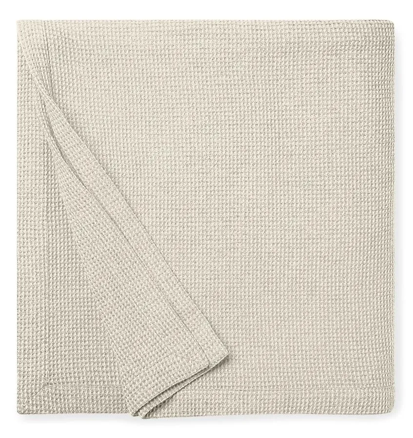 Talida Ivory Wool Blanket by Sferra