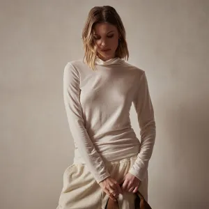 Tencel Cashmere Turtleneck - Canvas