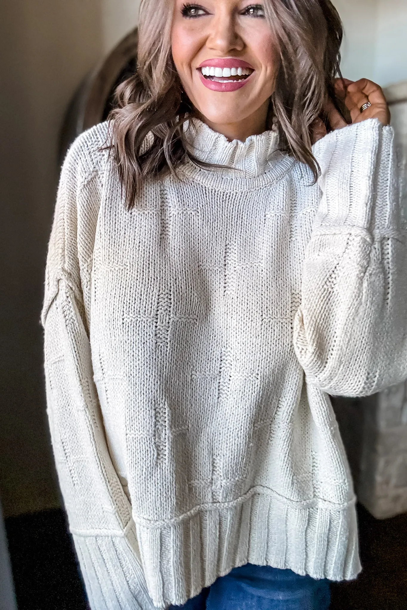 Turtle Neck Knit Top