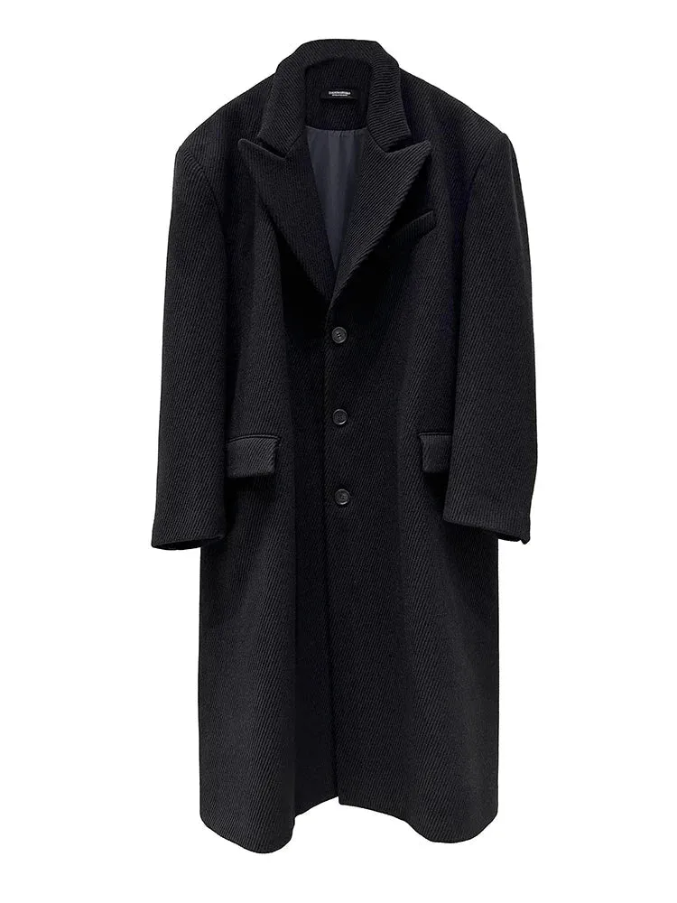 Unisex Luxury Oversized Extra Long Woolen Coat