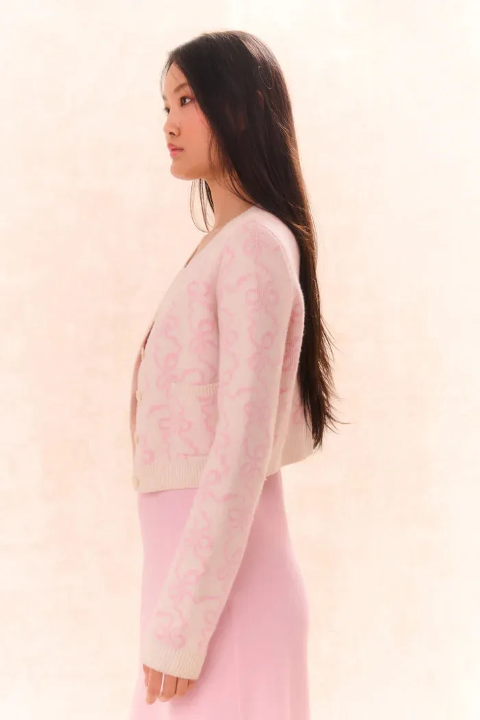 Veronika Cardigan - Bon Bon Pink [LoveShackFancy]