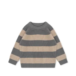 Vitum Knit Blouse - Sleet Stripe