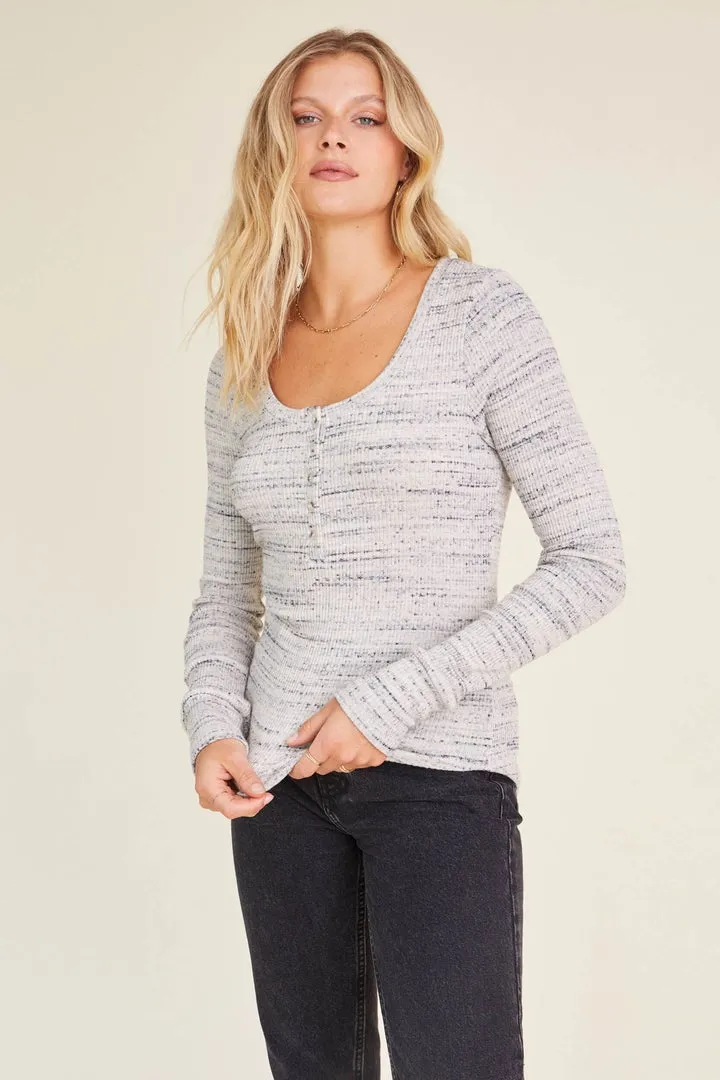 Whisper Cream Thermal Henley