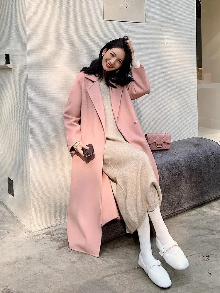 Women's Cashmere Double-Faced Long Coat