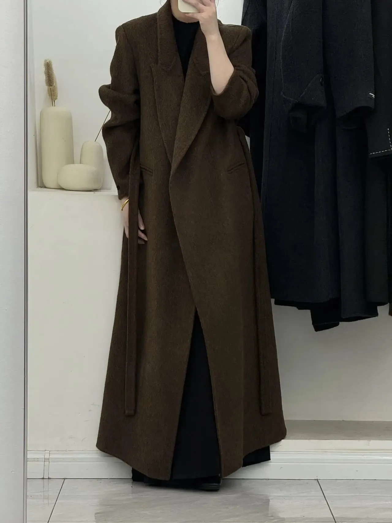 Women's Comfort Wraparound Wool Blend Coat