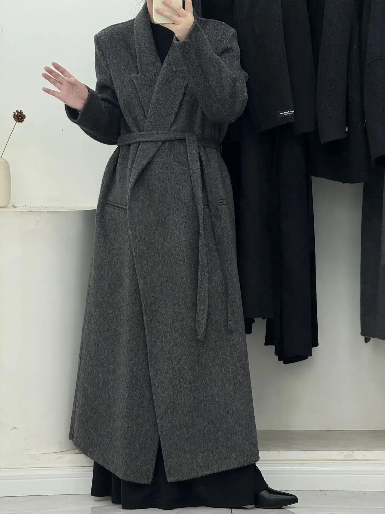 Women's Comfort Wraparound Wool Blend Coat