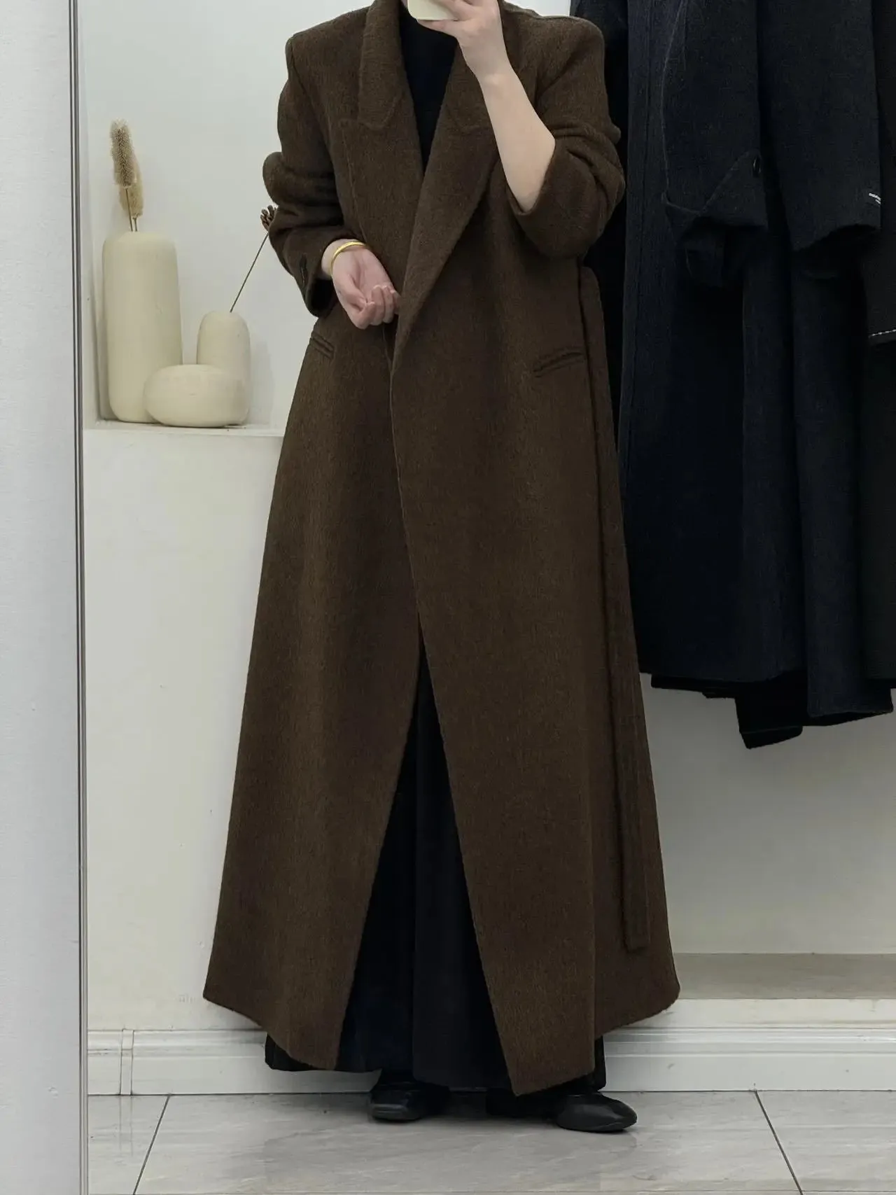 Women's Comfort Wraparound Wool Blend Coat