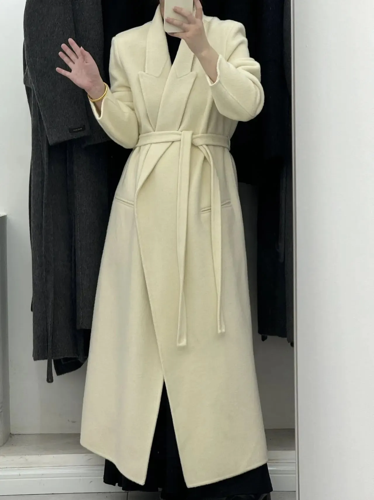 Women's Comfort Wraparound Wool Blend Coat