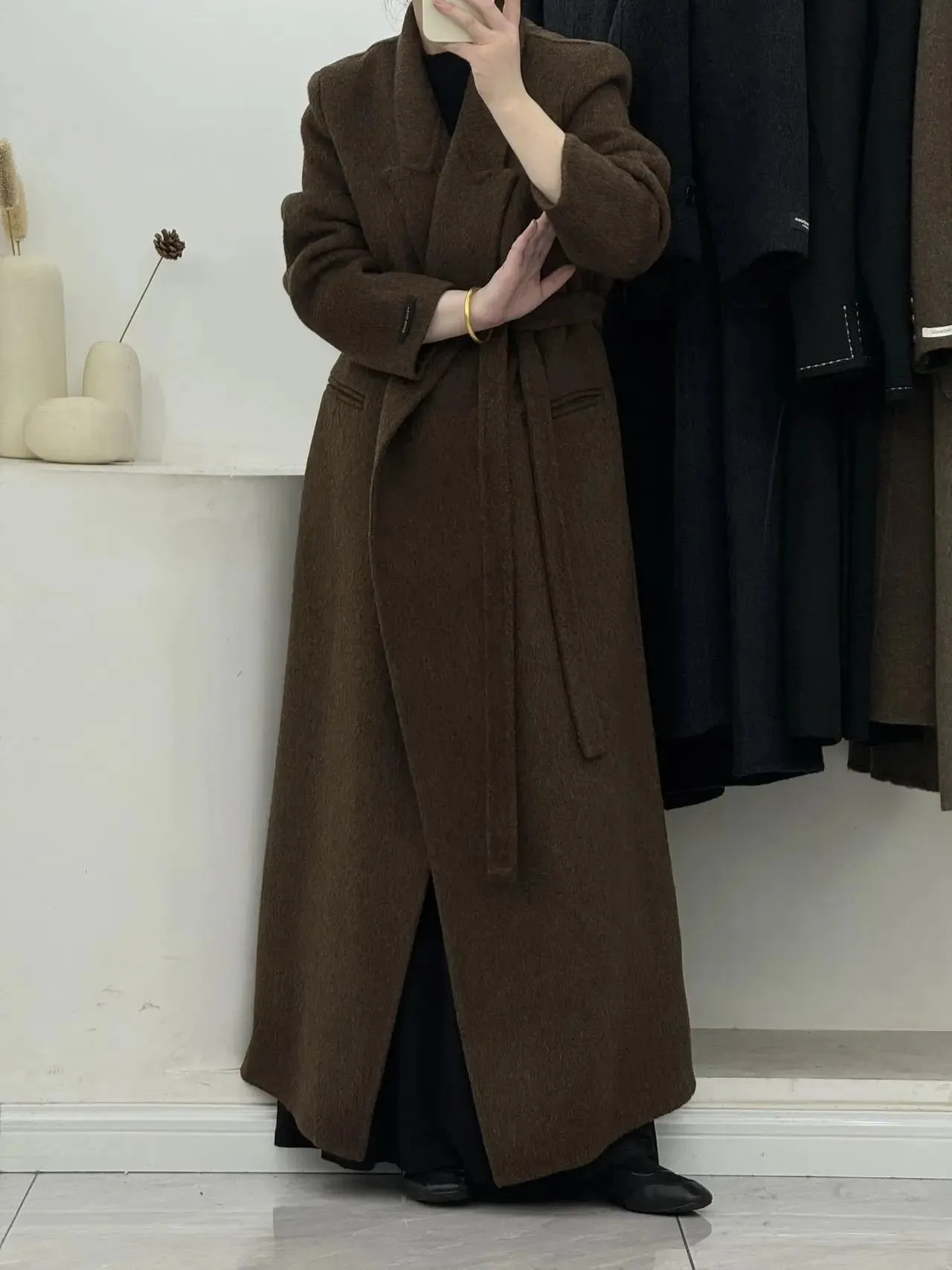 Women's Comfort Wraparound Wool Blend Coat