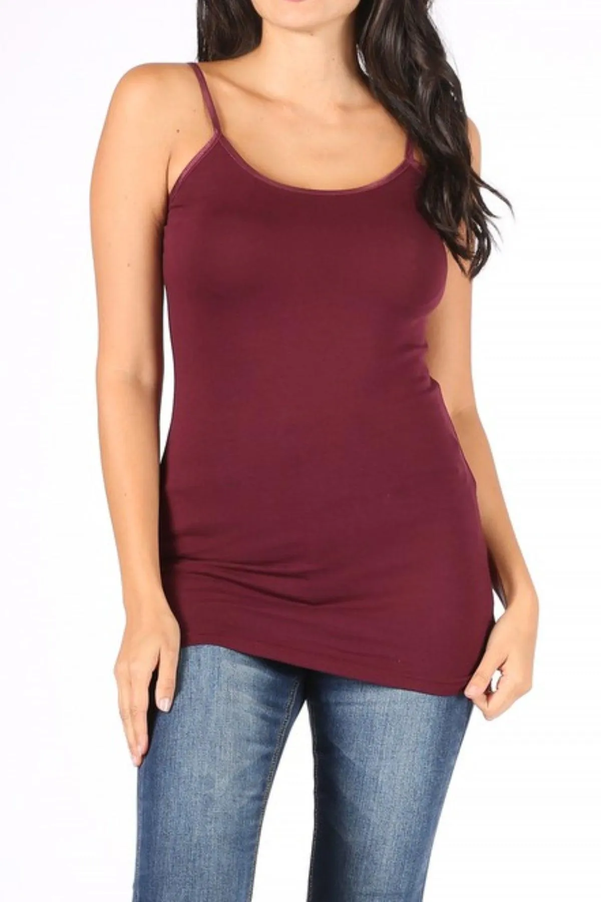 Women's Long Spaghetti Strap Camisole Tank Top