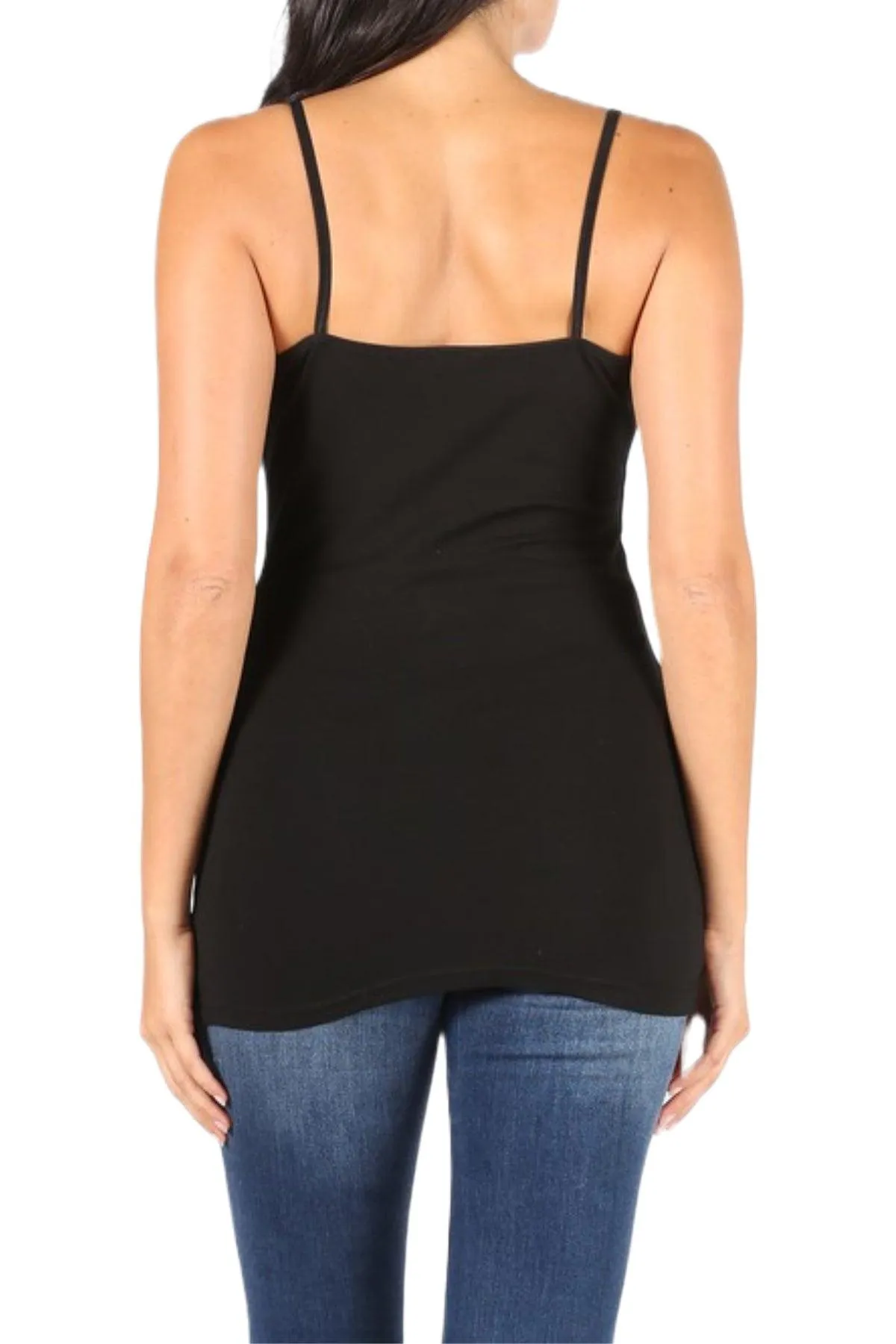 Women's Long Spaghetti Strap Camisole Tank Top